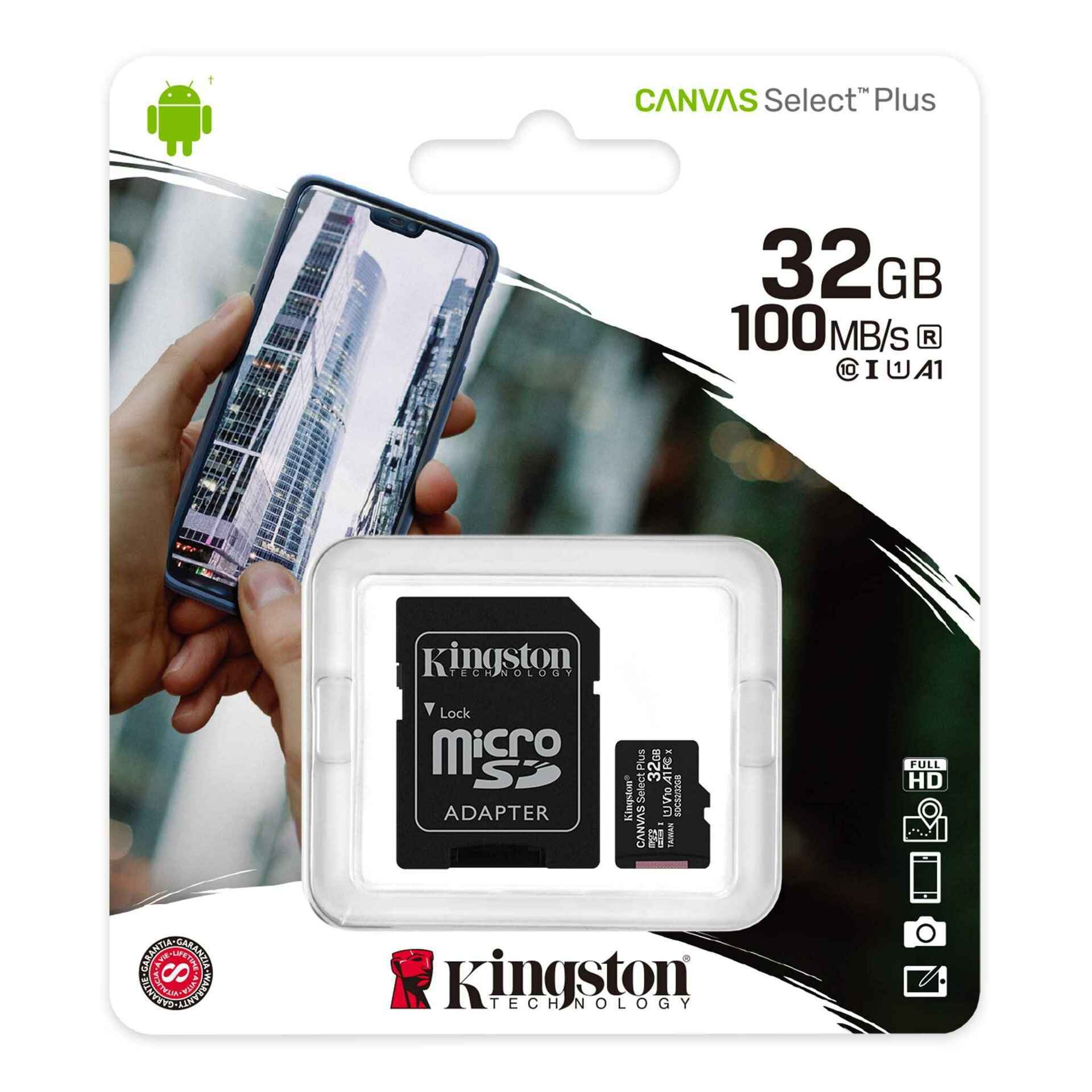 Карта памяти kingston canvas select plus 128 гб sdcs2 128gb