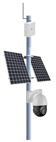 TSV-G50304-150AH Автономная система видеонаблюдения передача данных 4G, PTZ 5Мп, 30x, 12В, 360ВТ, АКБ 150Ач